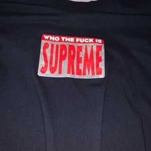 Supreme “Who The F Is Supreme” Tee for sale size L